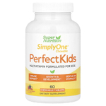 Super Nutrition, Perfect Kids, мультивитаминный комплекс для детей, ягодный вкус, 60 вегетарианских жевательных таблеток
