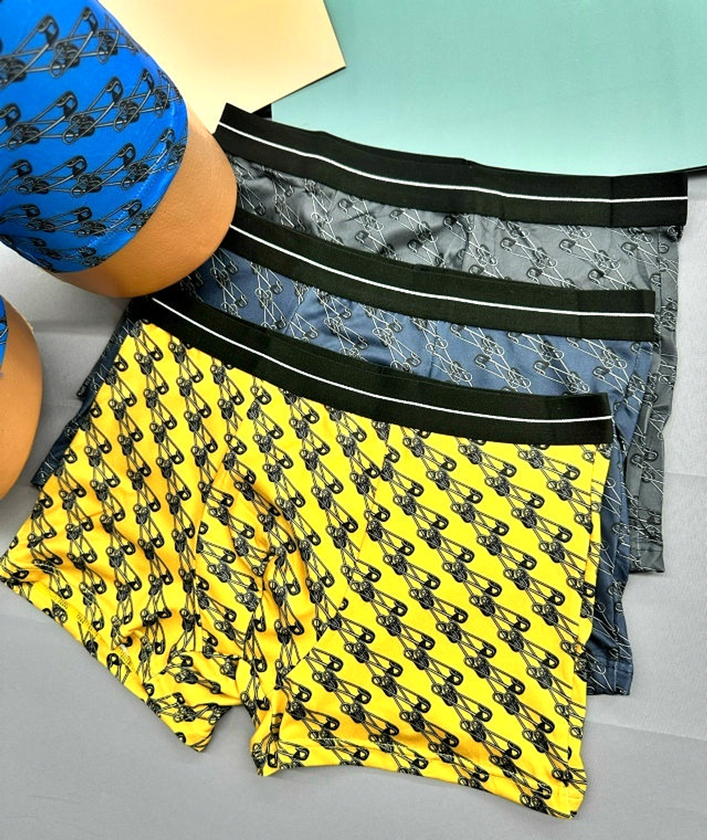 Трусы мужские 1 шт., бамбук, размеры от XL до 7XL, разноцветные