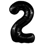 Шар фольгированный Цифра 2 101 см (Черный)