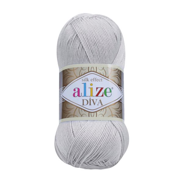 Пряжа Alize (Ализе) Diva / уп.5 мот. по 100 г, 350м, 168 морская ракушка A