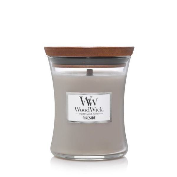 WoodWick Fireside - Ароматическая свеча с ароматом копченого дерева и яблочной кожуры 85 г