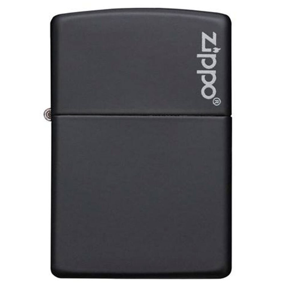 Зажигалка ZIPPO ZL Black Matte черная с логотипом (218ZL)