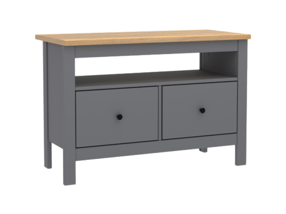 Тумба Сага 2 ящика, 90,4*41,4*62,2 см, серый/ясень