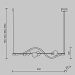 Люстра на штанге Maytoni OASIS MOD289PL-L13BS3K