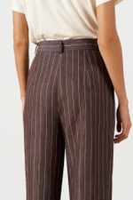 31148 Брюки женские (шоколадный полоска)