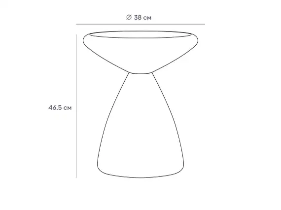 Столик кофейный Dejo Ø38х47 см, черный металл
