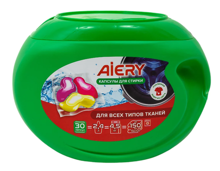 Капсулы для стирки AIERY Universal (для цветных вещей) 30шт