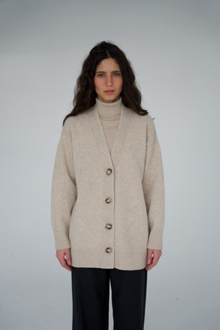 Кардиган удлинённый из шерсти ягнёнка 100%