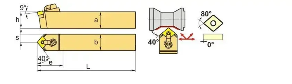 Державка MCMNN2525M12 для наружного точения Deskar