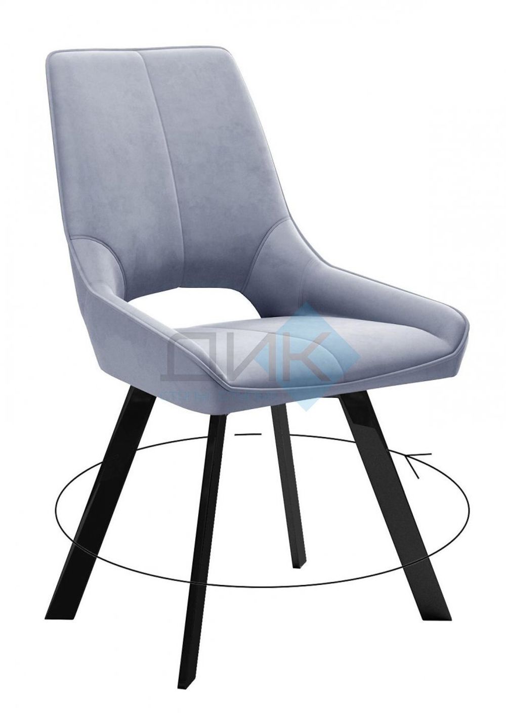 Стул DikLine 268 поворотный опоры чёрные