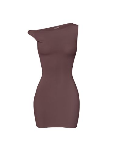 chocolate asymmetric dress
