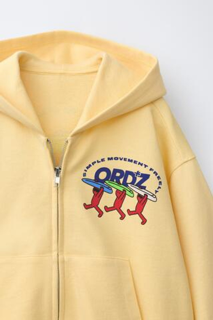 ZARA ХУДИ НА МОЛНИИ С ЛОГОТИПОМ, ЖЕЛТЫЙ