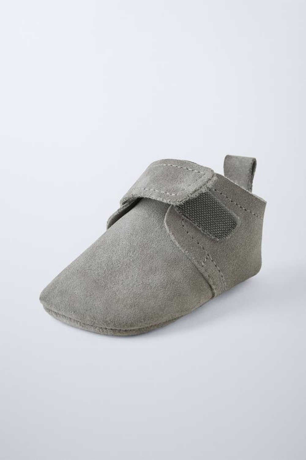 ZARA КОЖАНЫЕ ПИНЕТКИ, СЕРЫЙ