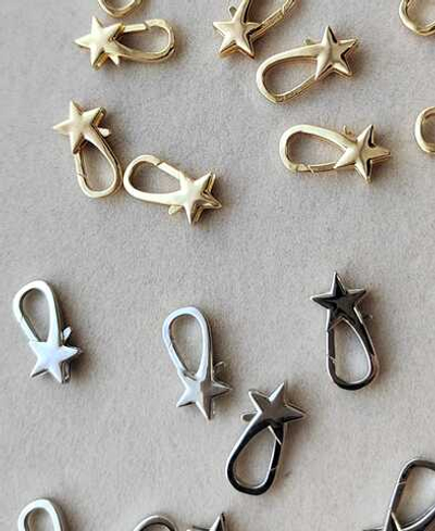 1112-з Карабин-лобстер "Звездочка" 17,5*9мм, позолота