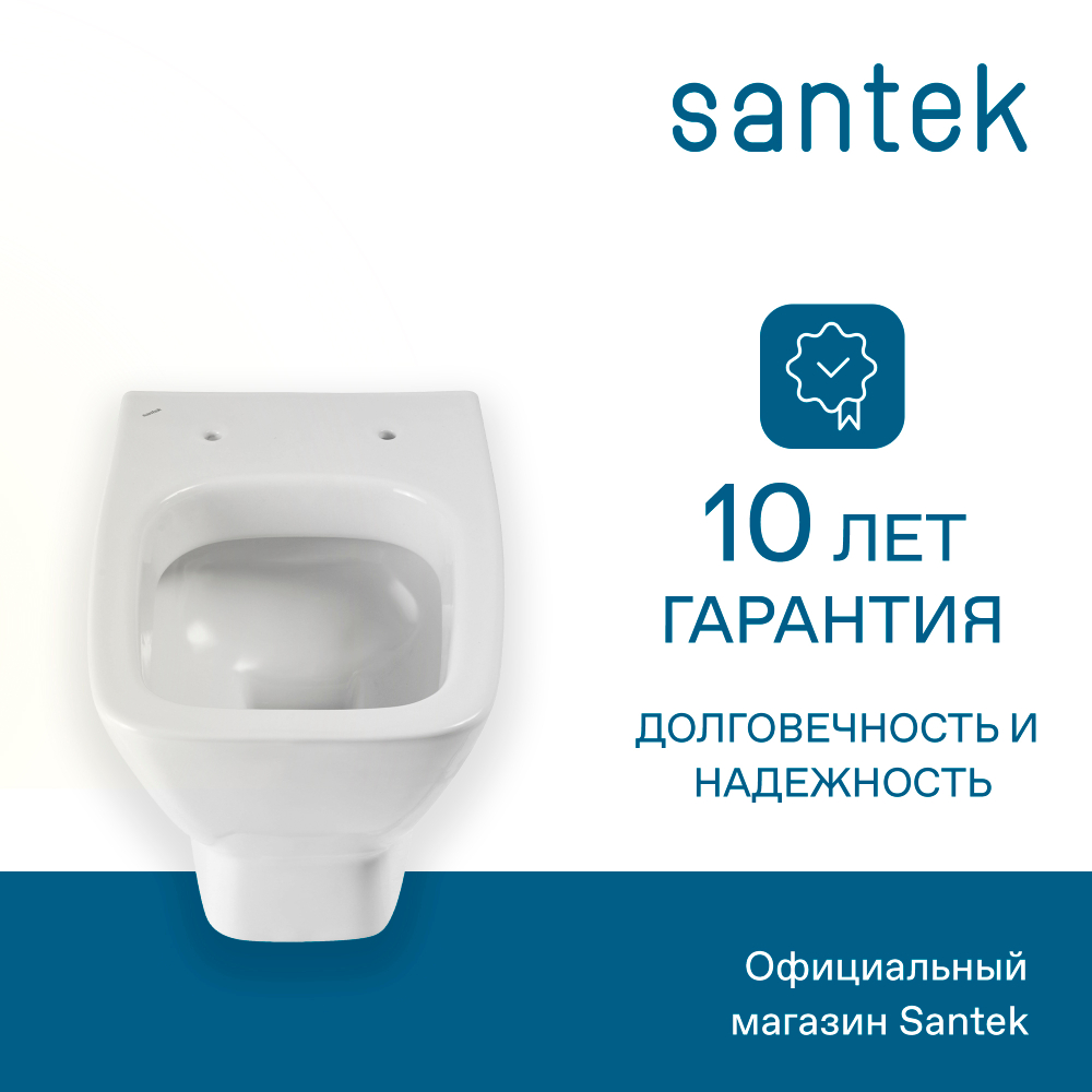 Унитаз подвесной Santek Нео, стандарт-дюропласт, микролифт 1WH302423