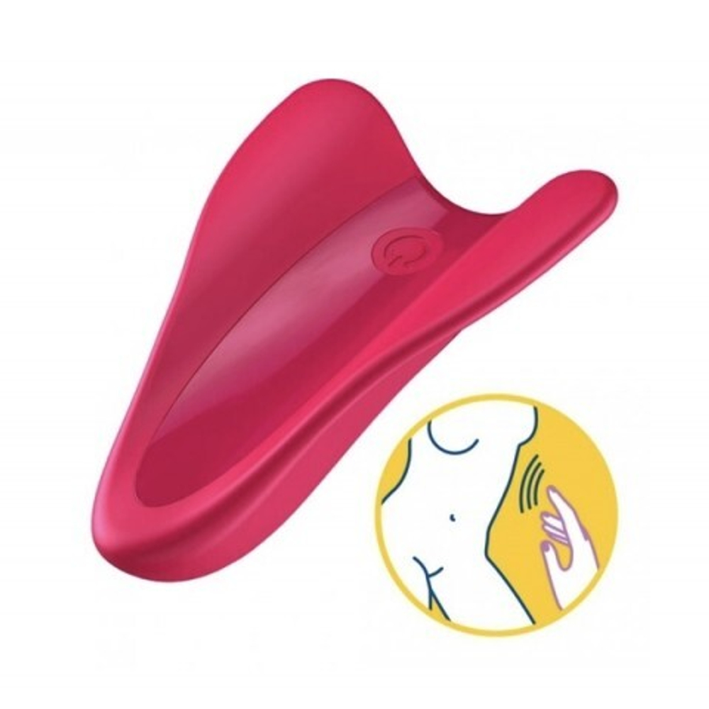 Мини вибратор (вибратор на палец) Satisfyer High Fly красный