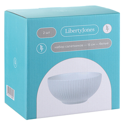 Набор салатников 2шт 15см Liberty Jones Soft Ripples белые