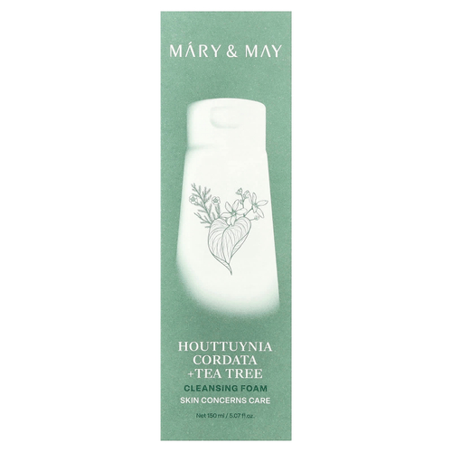 Mary & May, очищающая пенка с хауттюйнии (Houttuynia cordata) и чайным деревом, 150 мл (5,07 жидк. унции)