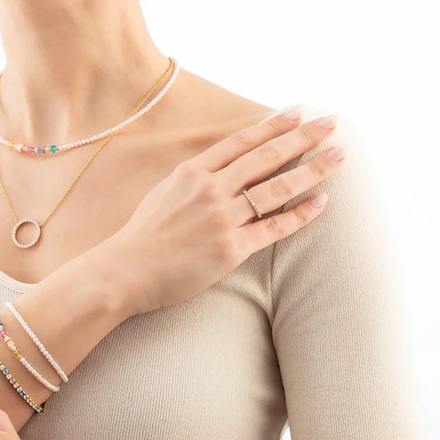 Кольцо Coeur de Lion Multicolour Pastel Gold 0146/40-1590 58
