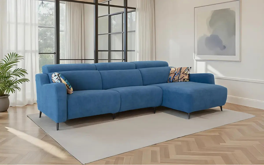 Угловой диван Berlin с реклайнером BV1+2MR+G2