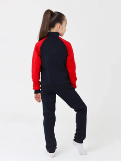 спортивный костюм для девочки легкий синий с красным WILDWINS