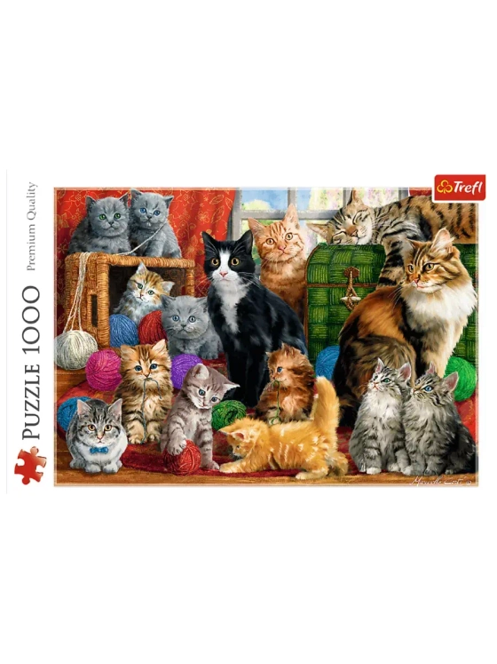 Пазлы для детей и взрослого 1000 элементов Кошачья встреча