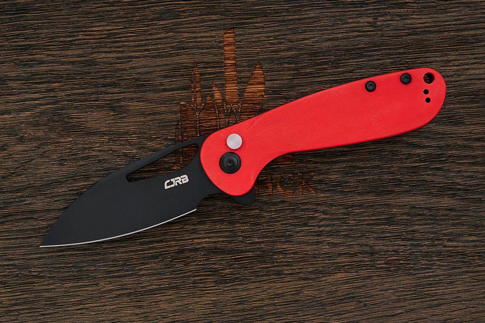 Нож складной CJRB Lago, клинок 87мм, сталь AR-RPM9 PVD, рукоять G10 красный