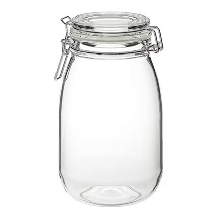 КОРКЕН KORKEN Банка с крышкой 1,8 л, прозрачное стекло