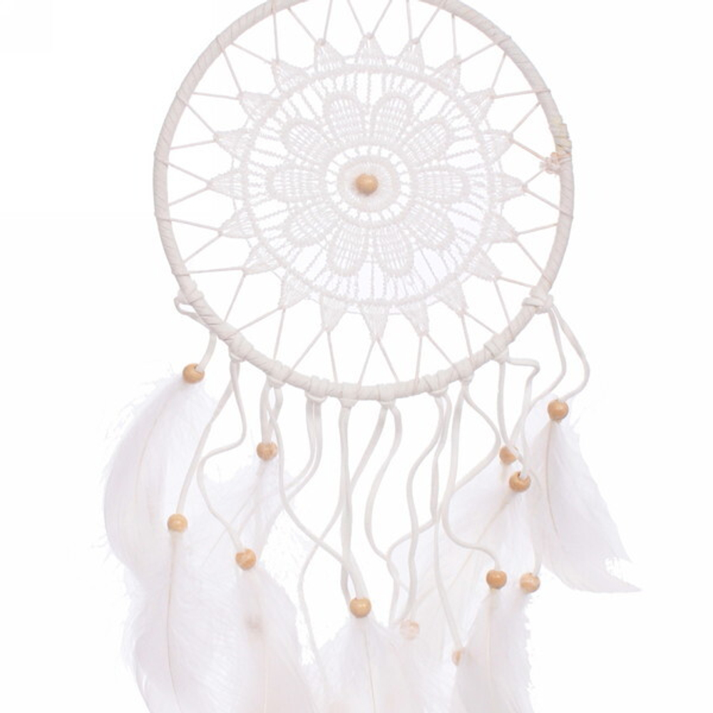 Украшение-оберег «Ловец Снов-Лайт» 16*55см цвет белый