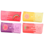 Пенал-косметичка Basir без наполнения, 19*9*5 см, серия "Фрукты", силиконовый, ассорти