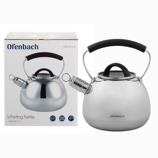 Чайник 2,5 л. из нержавеющей стали со свистком Ofenbach NB 100310