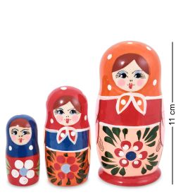 Народные промыслы МР-80/12-D Матрешка 3м «Машенька» (загорская)