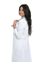 Халат медицинский женский BTS Scrubs BS813 на кнопках, белый, 44