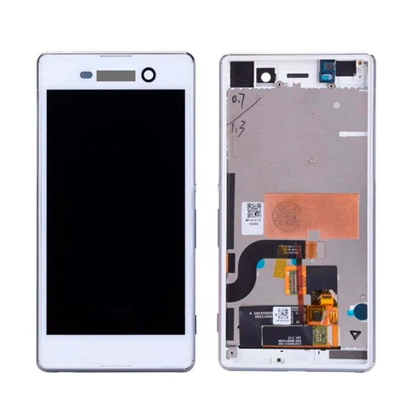 Дисплей для Sony M5 в сборе с тачскрином на рамке (White)