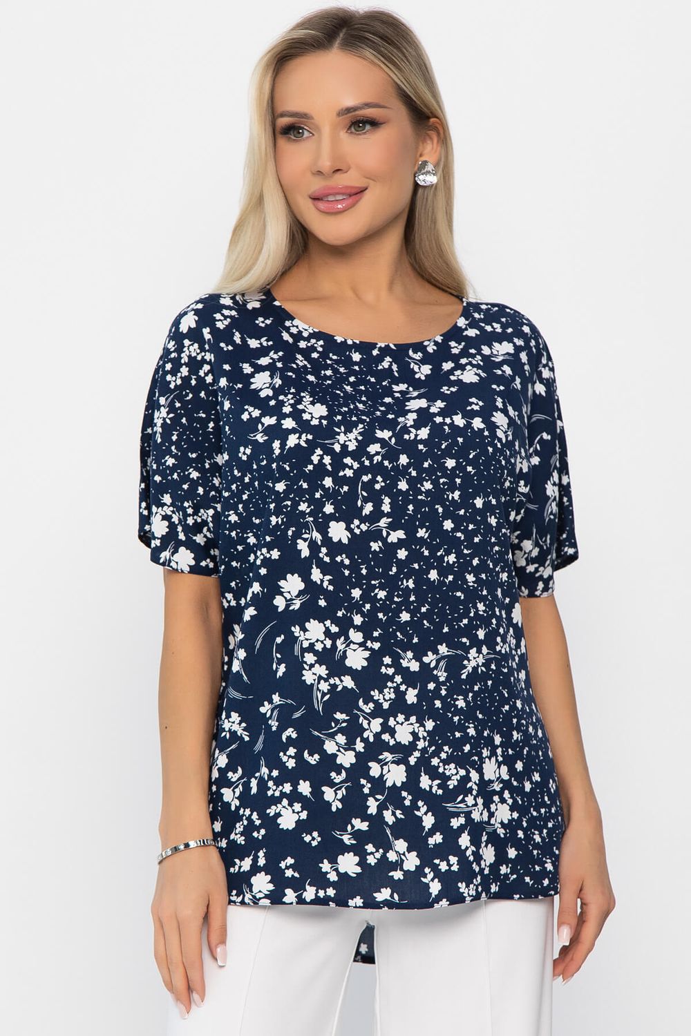 Блуза Маргоша (синяя) Б13814-16М LT Collection