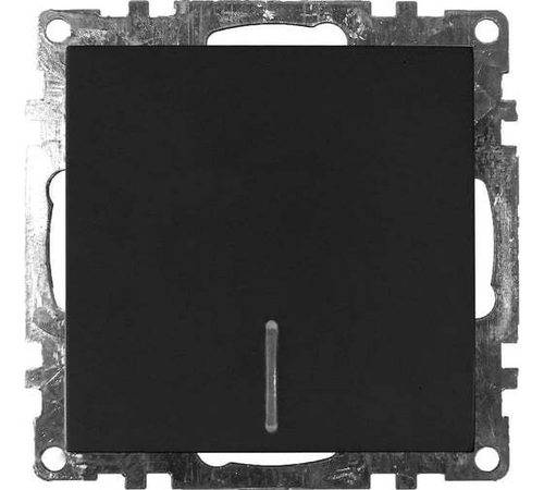 STEKKER Катрин Выключатель мех. СУ 1 кл. 10А индикатор черный  GLS10-7101-05 39605