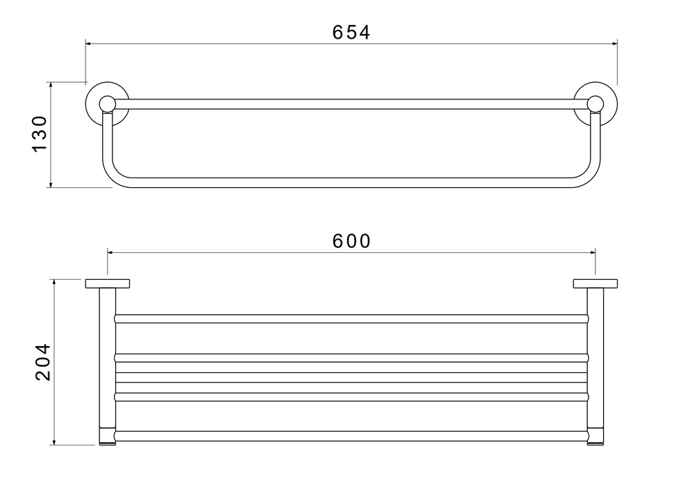 Полка для полотенец AQUATEK AQ4115CR ЕВРОПА