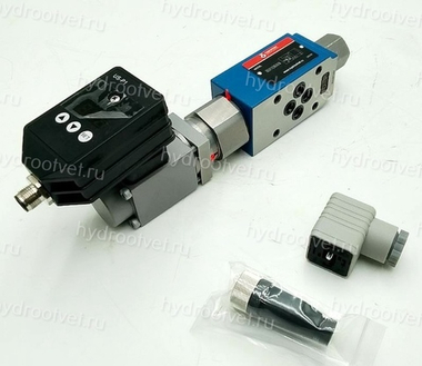 ZDREE6VP2-1X/210MG24K24F1M - Пропорциональный редукционный клапан Ду6 со встроенным усилителем, сигнал F1 = 4…20мА, давление регулировки до 210 бар, монтаж - модульный