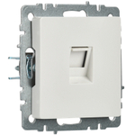 BRITE Розетка компьютерная RJ45 кат.5E РК10-БрБ белый IEK