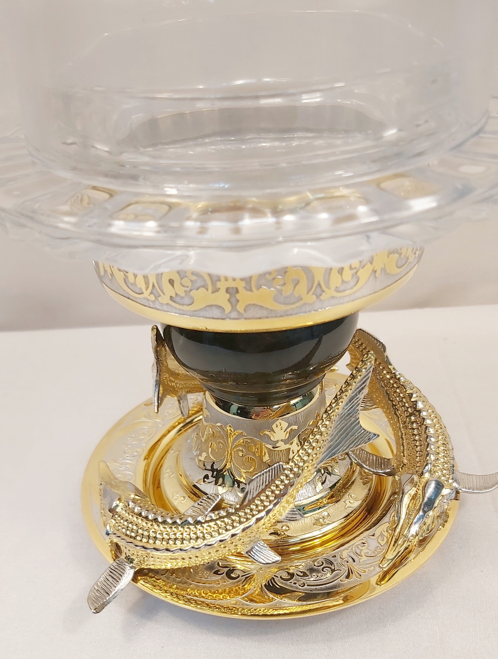 Икорница "Осетры" с нефритом