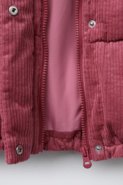 ZARA СТЕГАНАЯ ВЕЛЬВЕТОВАЯ КУРТКА С ВЫШИВКОЙ, РОЗОВЫЙ