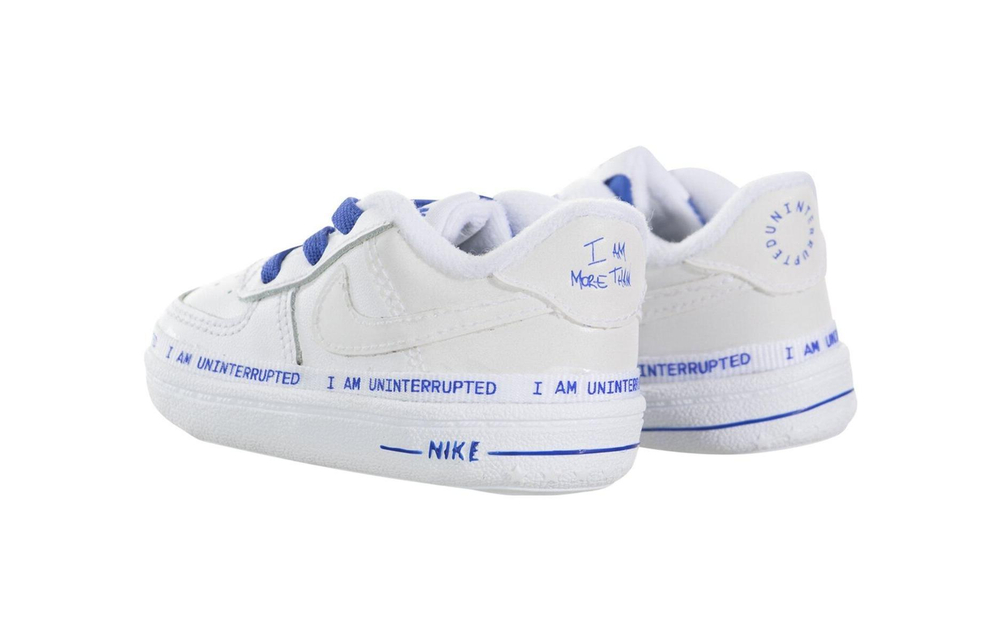 Baby Nike Air Force 1 07 Crib comfortable all-match sneakers white and blue