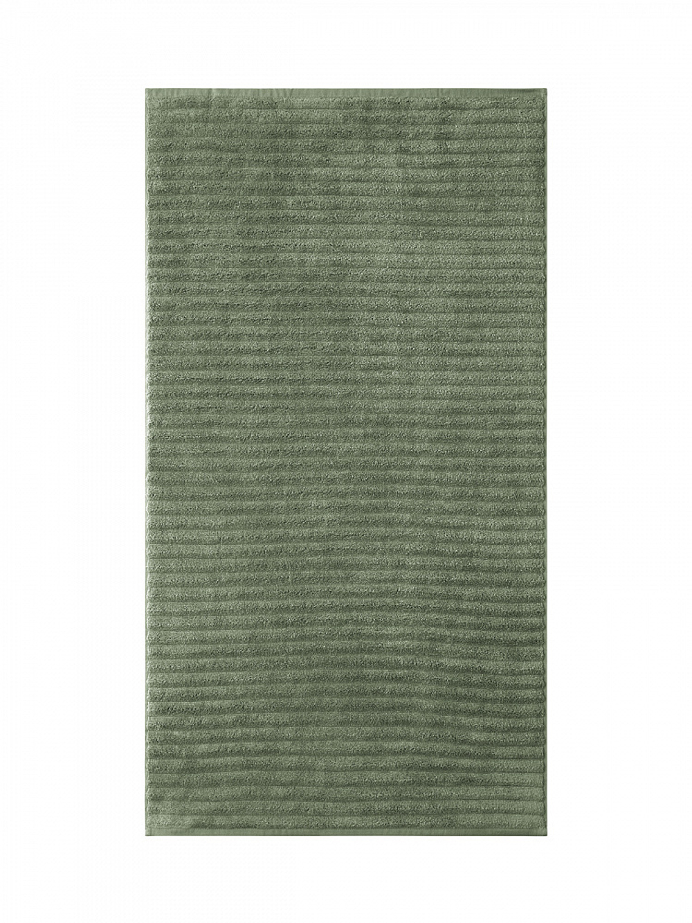 Полотенце махровое DeNASTIA Узкая Волна 500gsm 70x130 100% хлопок, зеленый