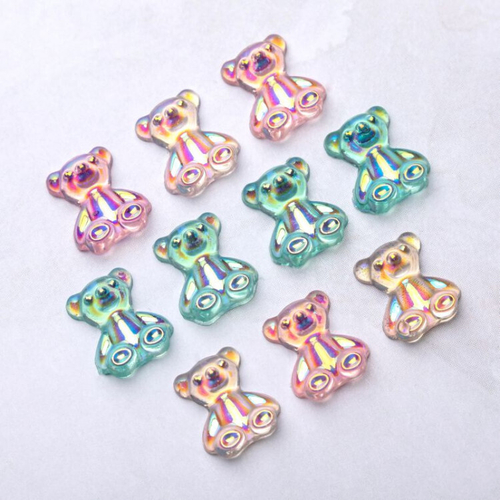 Blesk, Украшение для ногтей "Мишки" №06 (пластик) разм 6*7 мм, 10 шт.