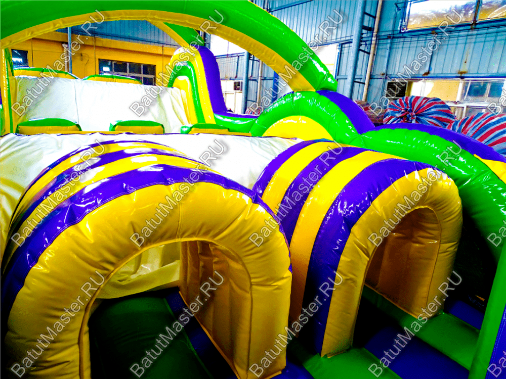 Надувной батут "Длинная полоса препятствий" 29*4*5 м