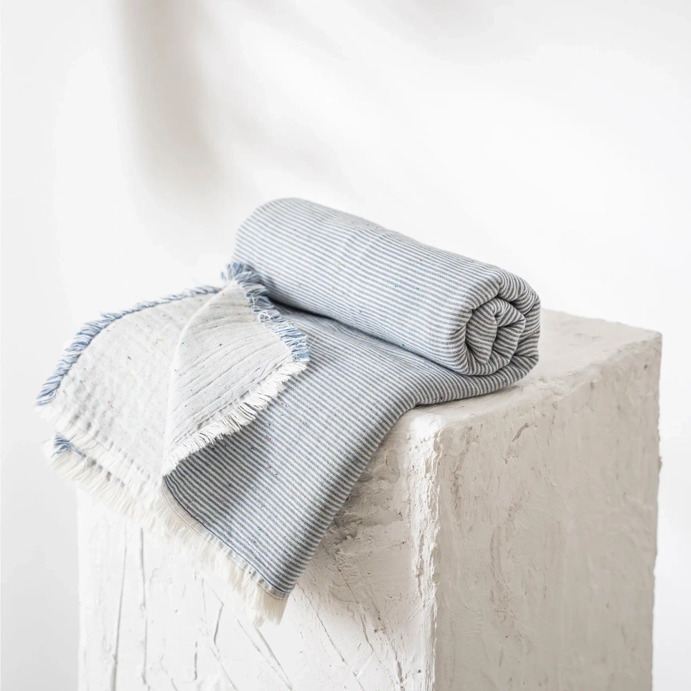 Детское покрывало из муслина Melinda 120х170 | синий