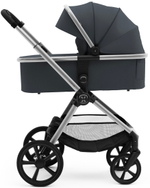 Коляска Agex Life 3 в 1 хромированная рама с автокреслом i-Safe S Grey ALM606 Midnight Grey (Темно-серый)