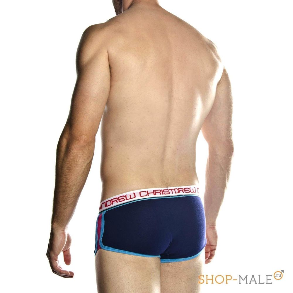 Мужские трусы боксеры темно-синие Andrew Christian Retro Pro Navy Boxer  AC4-M121