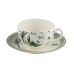 Чашка чайная с блюдцем Gien Les Depareillees Vert (160 мл)