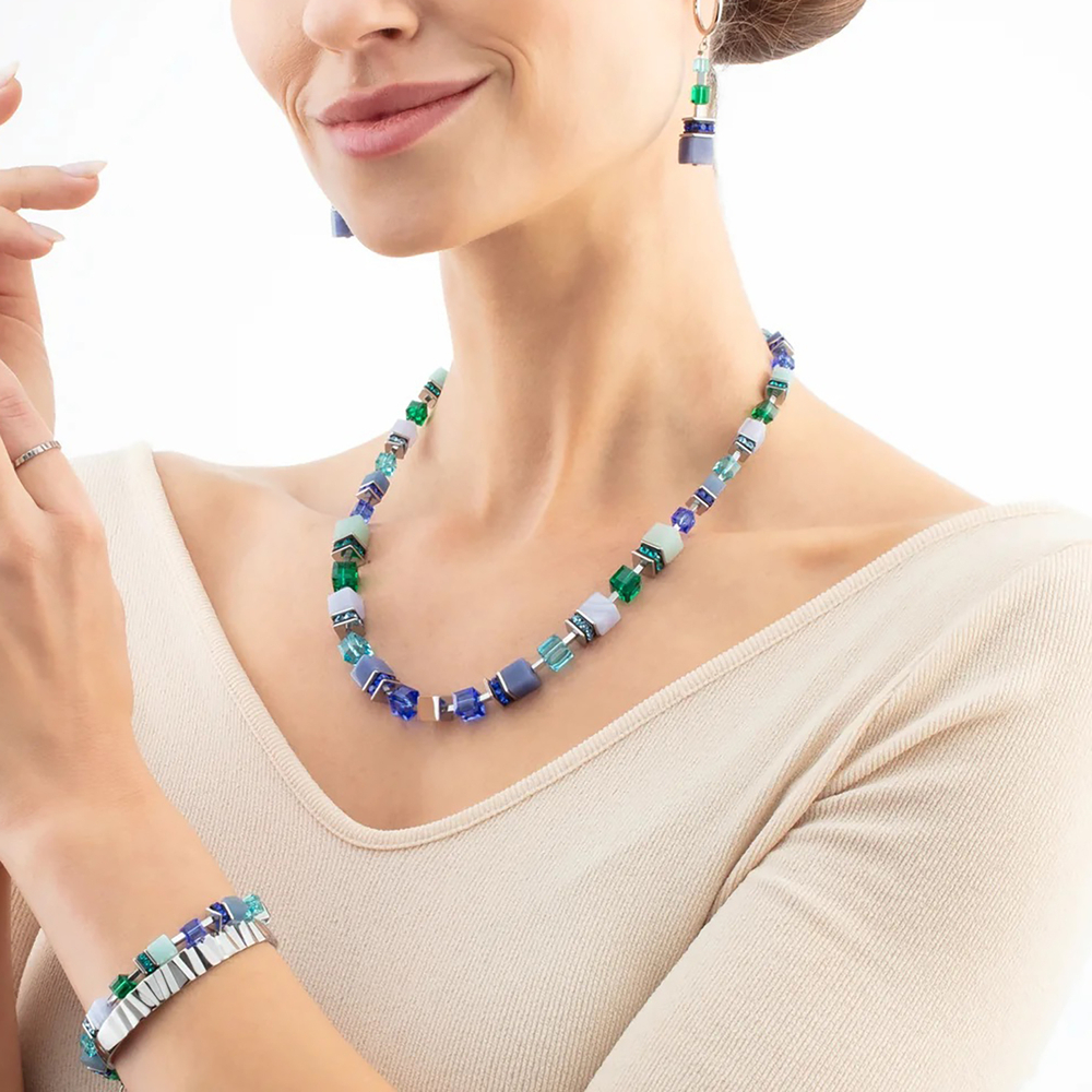 Колье Coeur de Lion Blue-Green 3039/10-0705